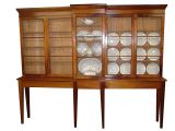 6. China cabinet. Showing part of the Derby dinner service for which it was made. C.1850